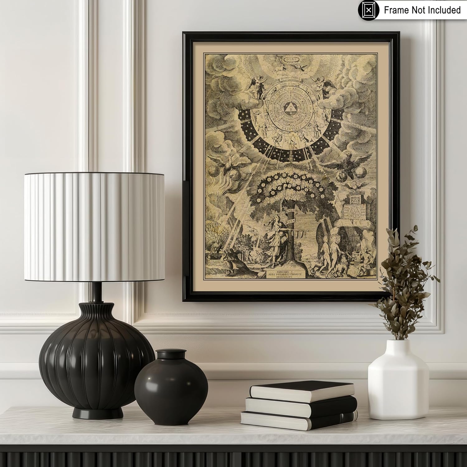 Poster Master Vintage The Alchemical Tree of Life Poster - Retro Print - Celestial Art - Mythology Art - Gift for Men & Women - Wall Decor for Living Room or Bedroom, 24x32 Unframed Wall Art