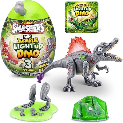 Smashers Mini Jurassic Light Up Dino Egg Stegosaurus - Oeuf Dinosaure Lumineux à Écraser ZURU
