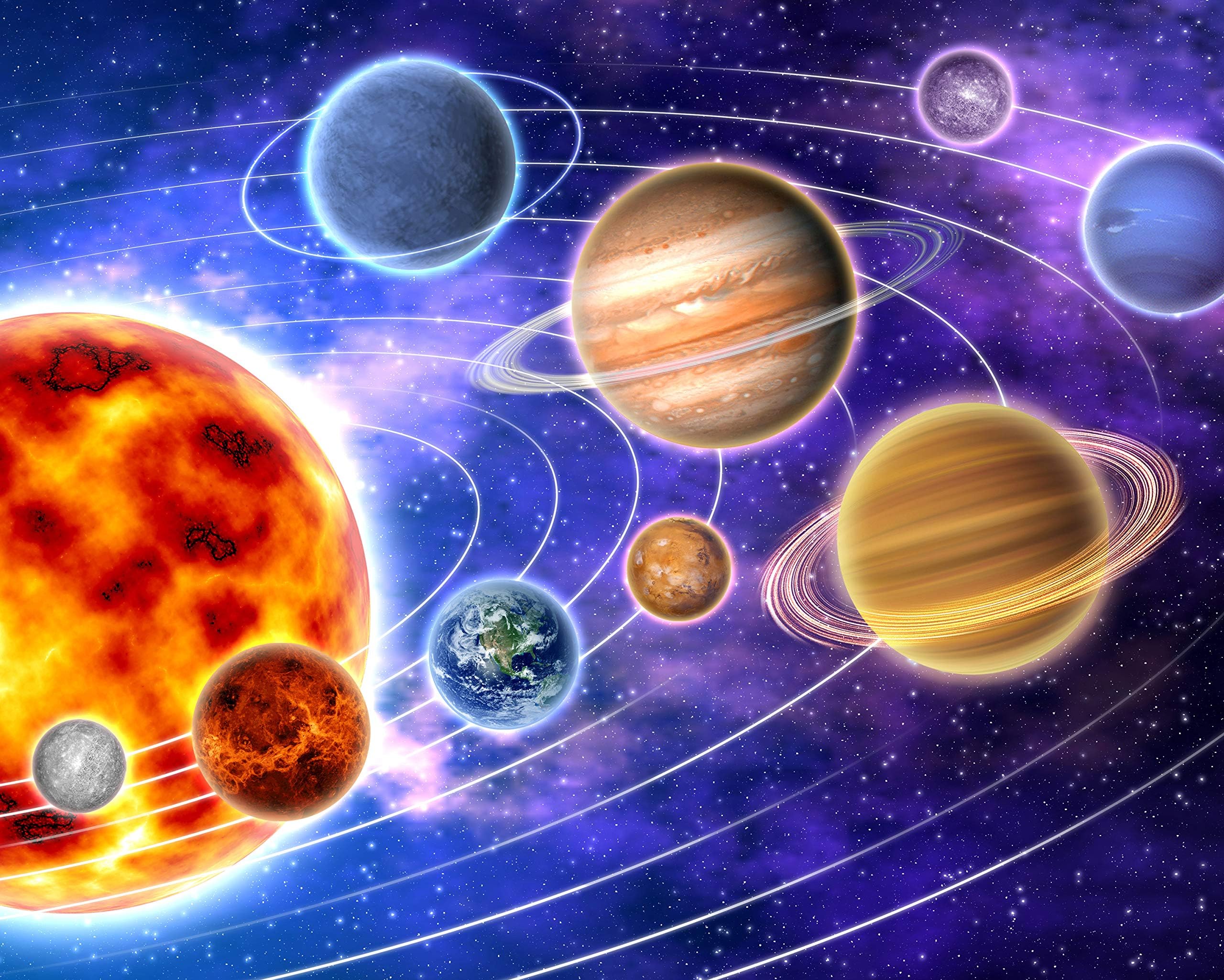 CVPuzzles Solar System Planets & Orbits 504 Piece Jigsaw Puzzle 16" X 20"