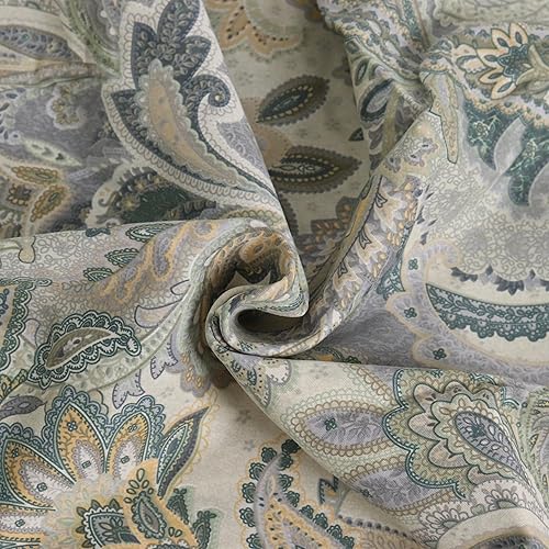 Miniatura 3 de Juego de 2 fundas de almohada florales de algodón de 400 hilos con cierre de sobre, tamaño Queen