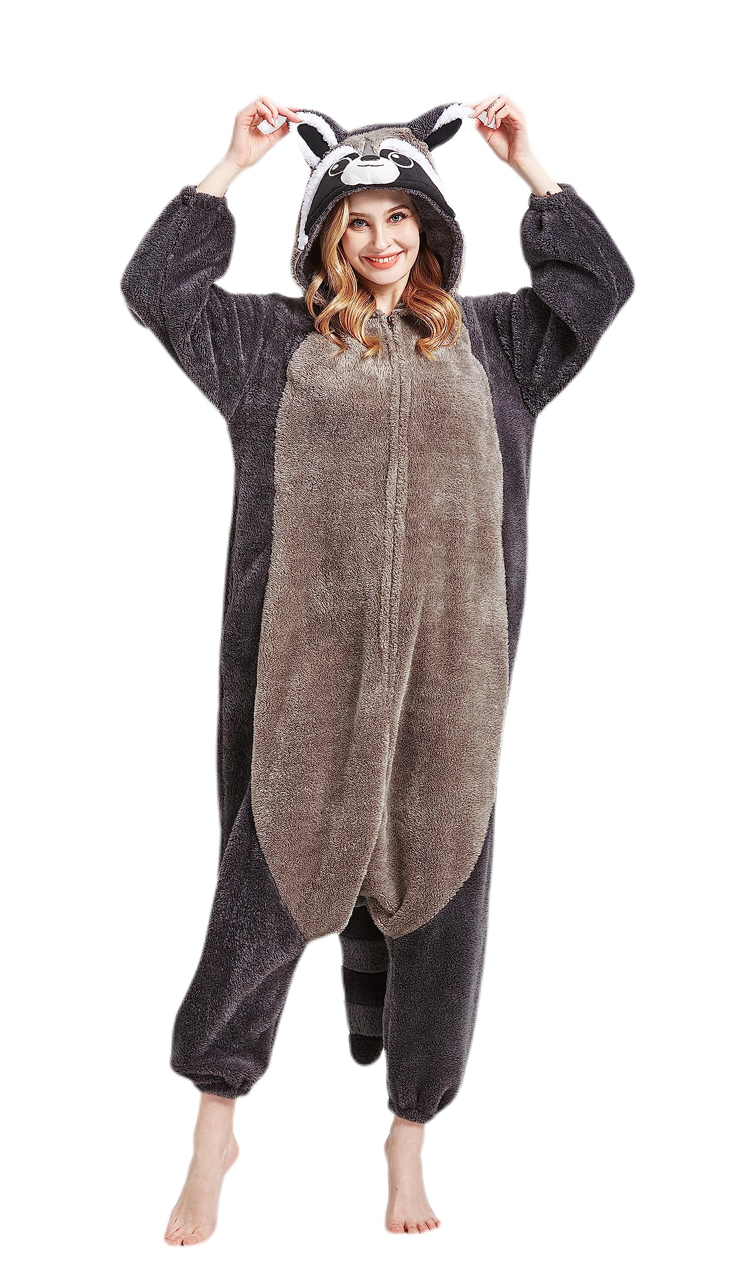 Simzoo Unisex Adulti Pigiami Animali Kigurumi Carnevale Costume Halloween Cosplay Onesies Natale Intero Tuta Pigiami