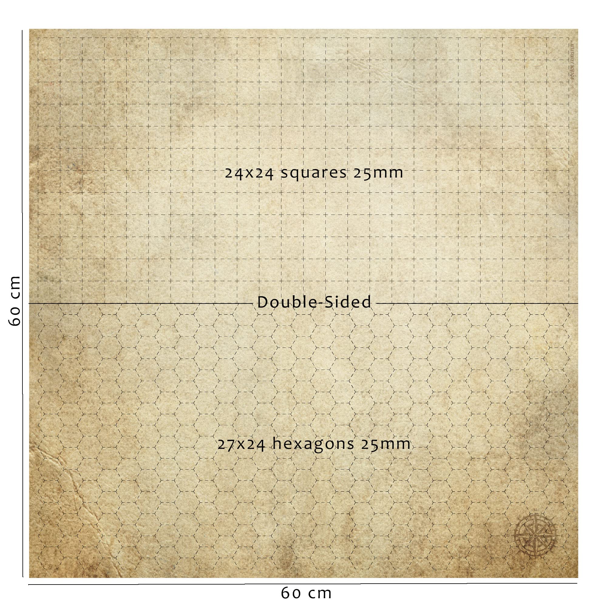 Summoning Dungeon Grid Board | Essentiel Accessoire pour Jeu de rôle - Guerre – société | Compatible avec D&D Pathfinder et Warhammer | Deux Faces, RÉUTILISABLE, Durable et Pliable