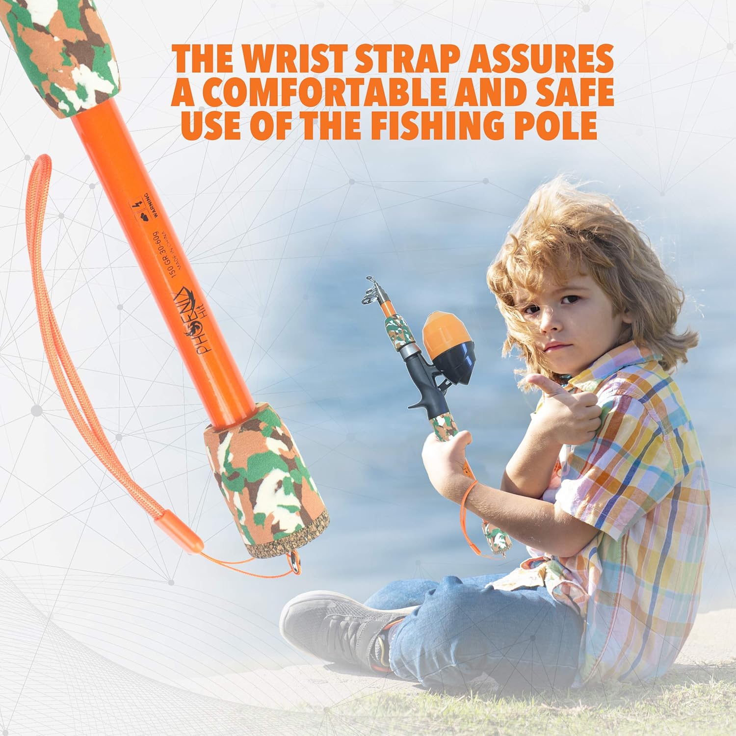 Kids Fishing Kit - Fishing Rod, Kids Fishing Pole & Reel Combo, Telescopic Fishing Pole & Net, Small Portable Beginner's Set with Tackle Box, Ideal for Boys & Girls, Children's Fishing Learners Kit