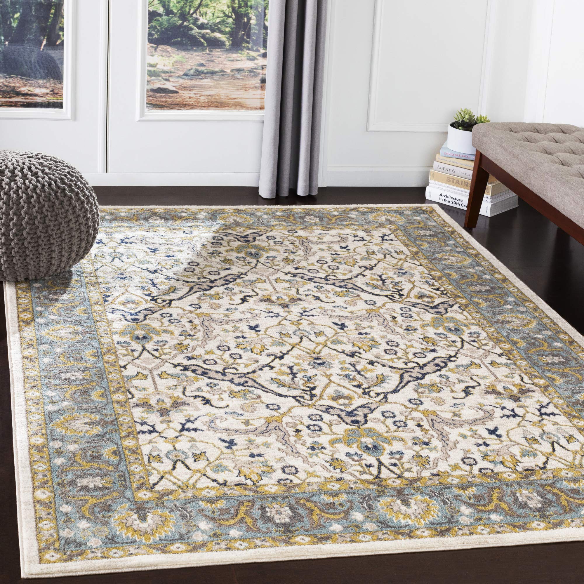 Artistic Weavers Calista Traditional Persian Area Rug, Polypropylene, Camel, 2' x 2'11"