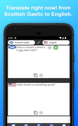 English to Scottish Gaelic Translator to Translate to for Free on Telephone and Tablet