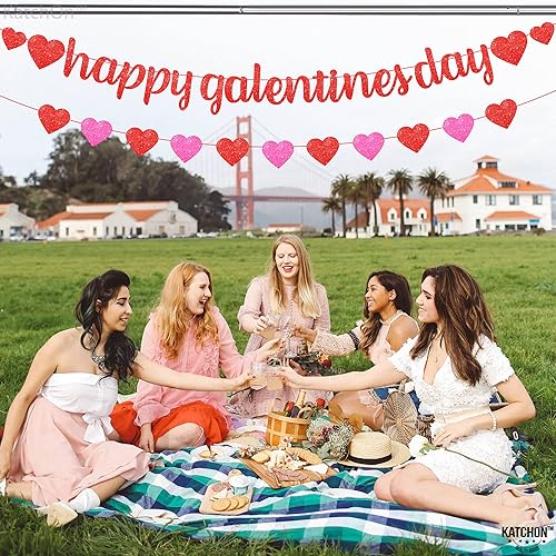 Miniatura 8 de KatchOn, Paquete de 11 globos de corazón rosa claro con purpurina, globos de papel de aluminio con forma de corazón, decoraciones de feliz día de