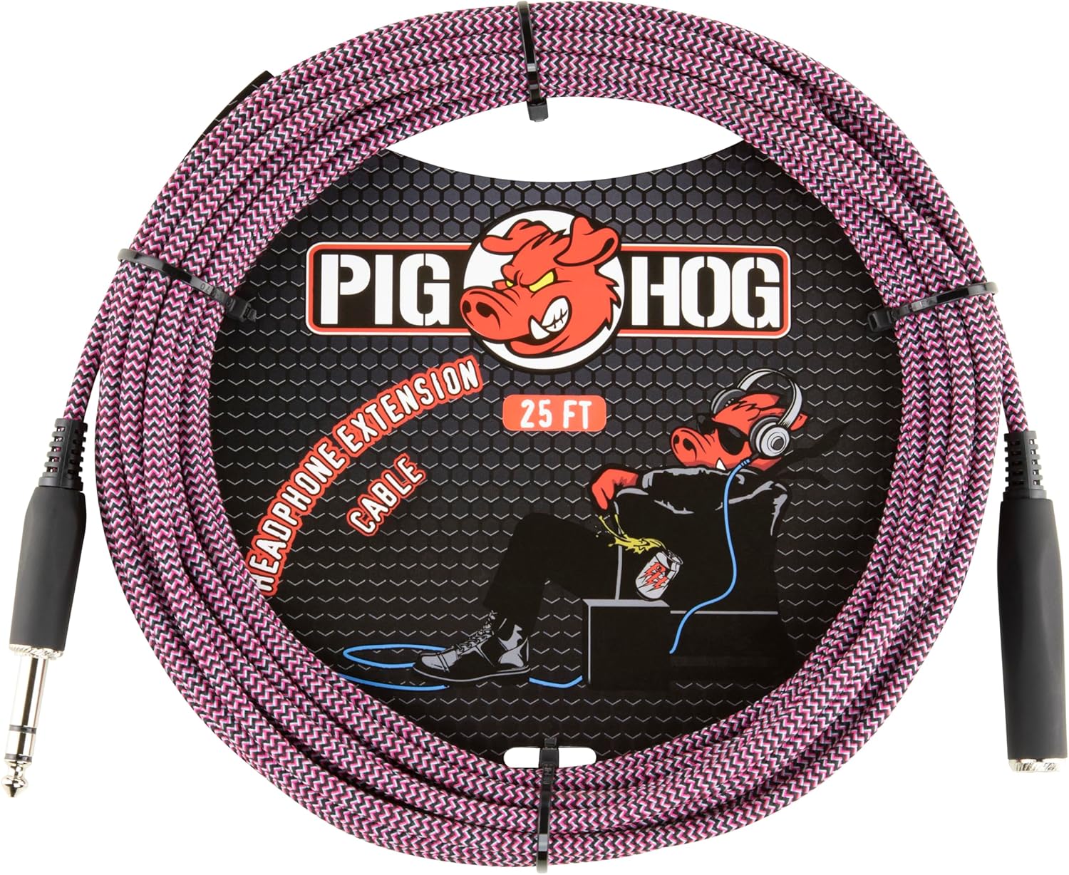Pig Hog PHX14-25RPP ヘッドホン延長ケーブル 25フィート