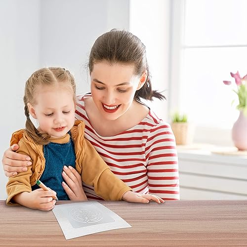 Miniatura 5 de STARspun Plantillas de arte para pintar, juego de 30 plantillas de mandala de 4 x 4 pulgadas de tamaño, ideal como plantilla de pared, plantilla de