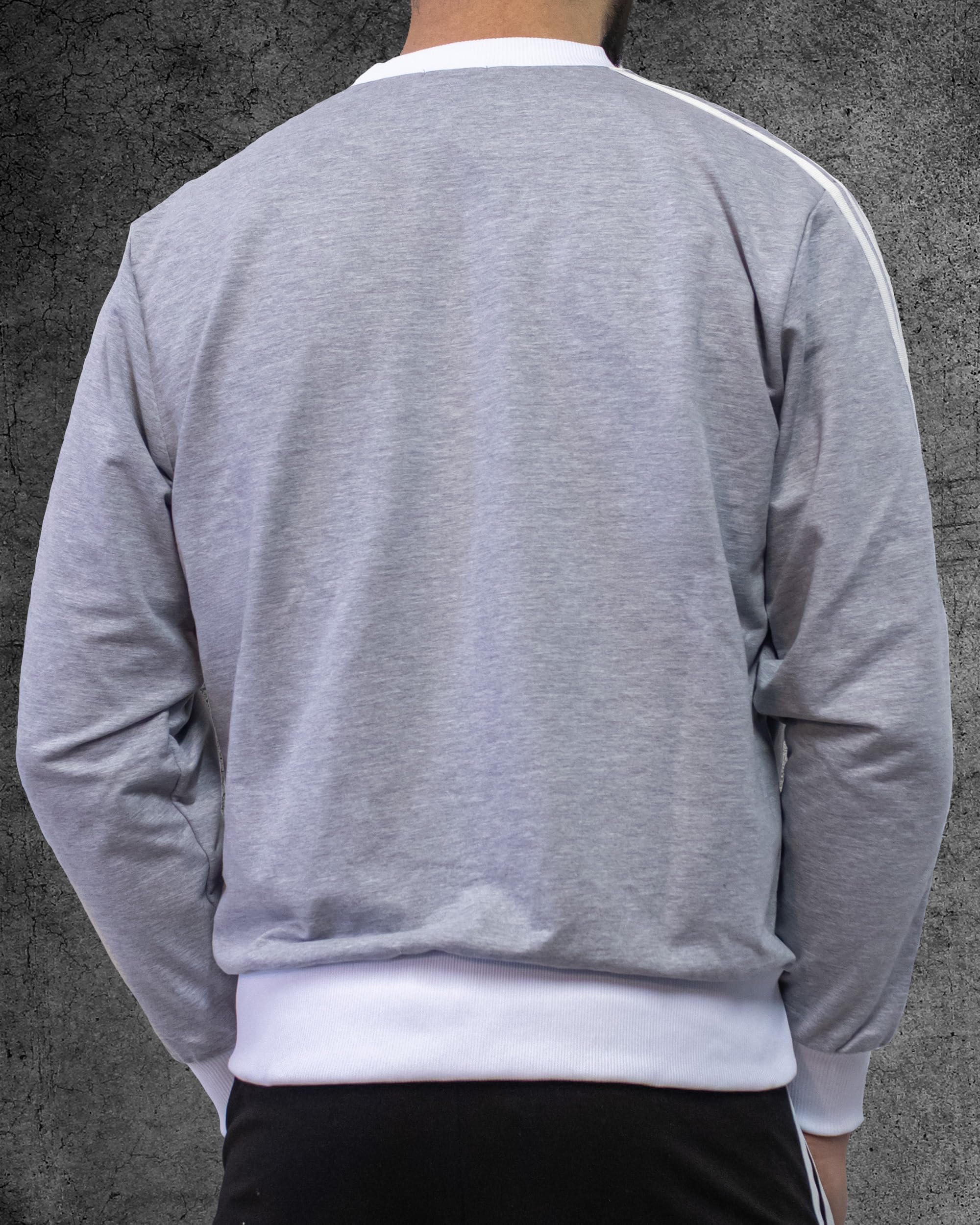 Lekka bawełniana bluza z okrągłym dekoltem, lekki sweter męski z bawełny, sportowy, dom, siłownia, jogging, wypoczynek XF206PC