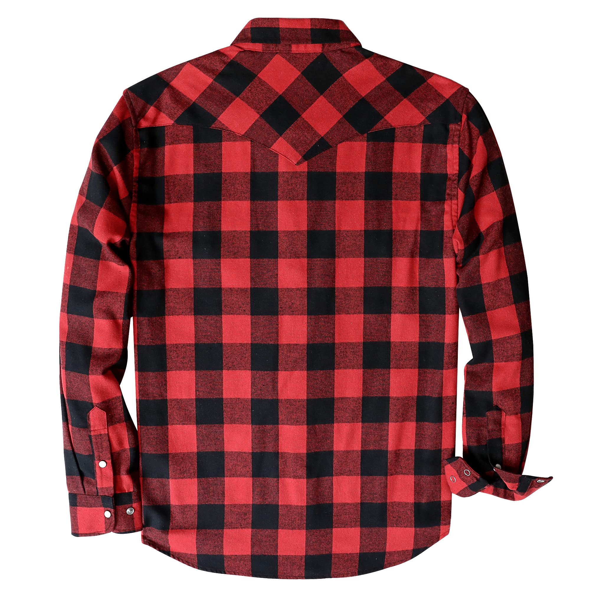 Dubinik® Camicia Flanella Uomo Invernale Camicia Uomo Flanella Cotone Western Cowboy con Bottone Automatico Vintage Quadri