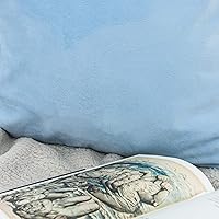 Vista 102 de NTBAY 1 paquete de funda de almohada corporal de terciopelo con cremallera, súper suave y acogedora, de franela mullida de lujo de 20 x 54 pulgadas