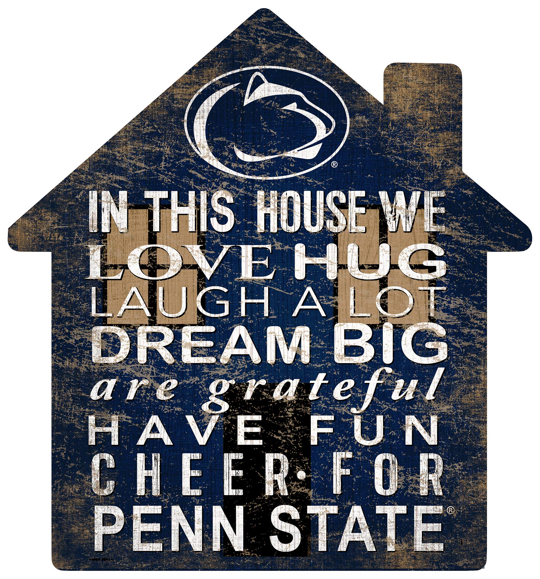Fan CreationsNCAA Penn State Nittany Lions Unisex Penn State University House Sign, Team Color, 12 inch