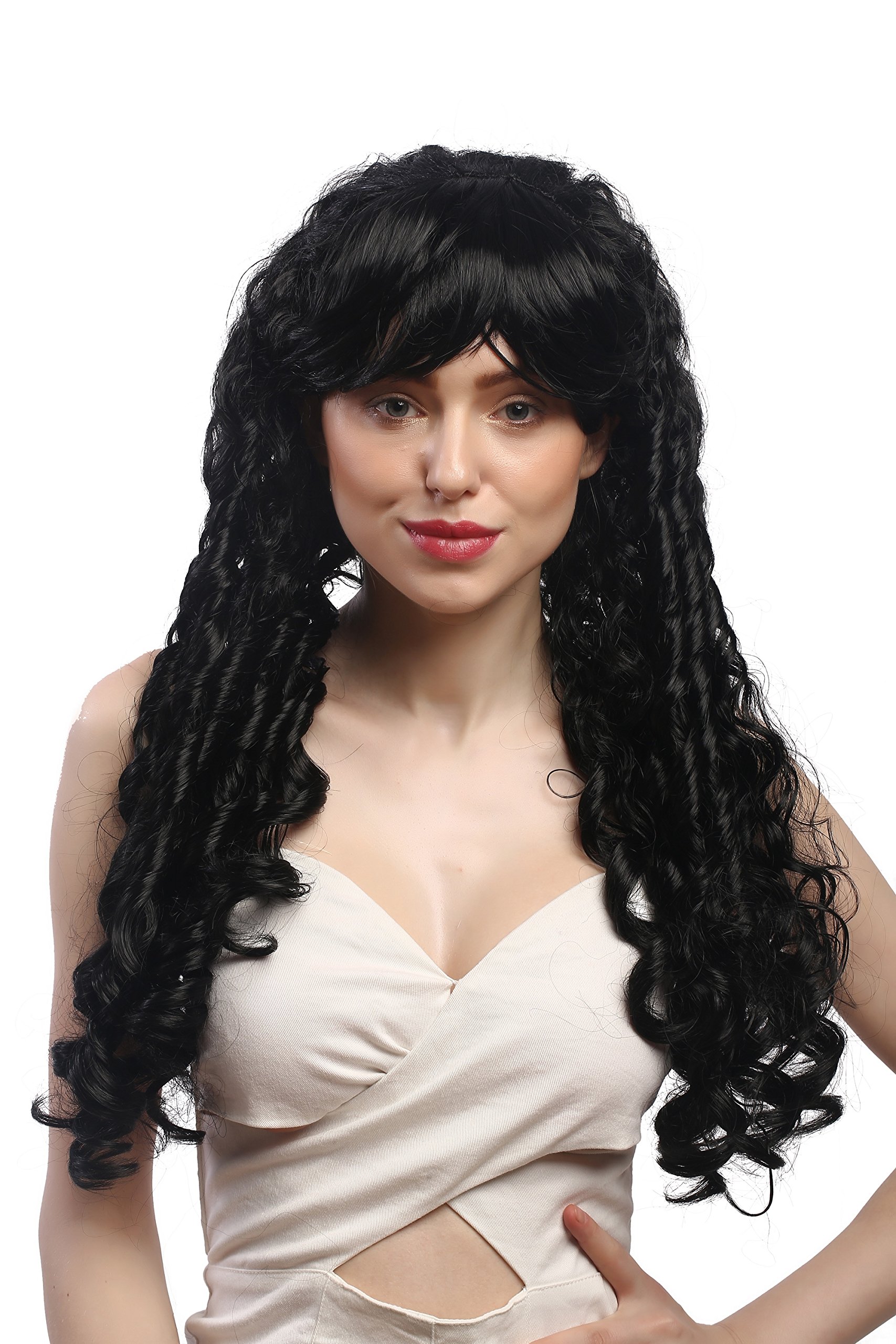 WIG ME UP Rasta-Perücke | Schwarze Spirallocken, Ca. 60 Cm Lang, Für Karneval & Halloween