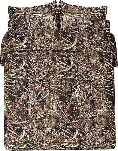 VISI-ONE Realtree MAX-5 - Juego de edredón de Camuflaje, Tela de polialgodón, Ju