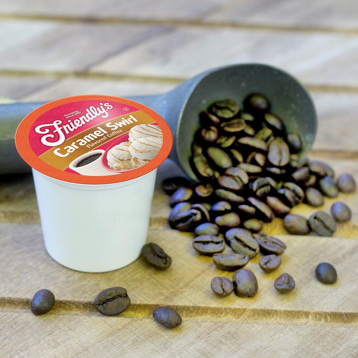 Friendly's Caramel Flavored Coffee Pods for Keurig K Cup Brewers, Caramel Swirl, 40 Count (Pack of 1)