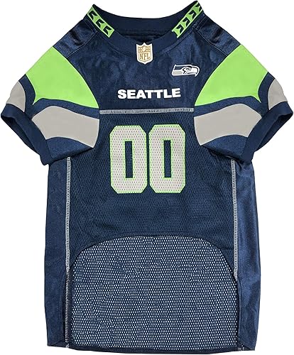 Miniatura 3 de NFL Seattle Seahawks - Camiseta para perro, talla XXL, el mejor atuendo de camiseta de fútbol americano para perros o gatos, camiseta con licencia.