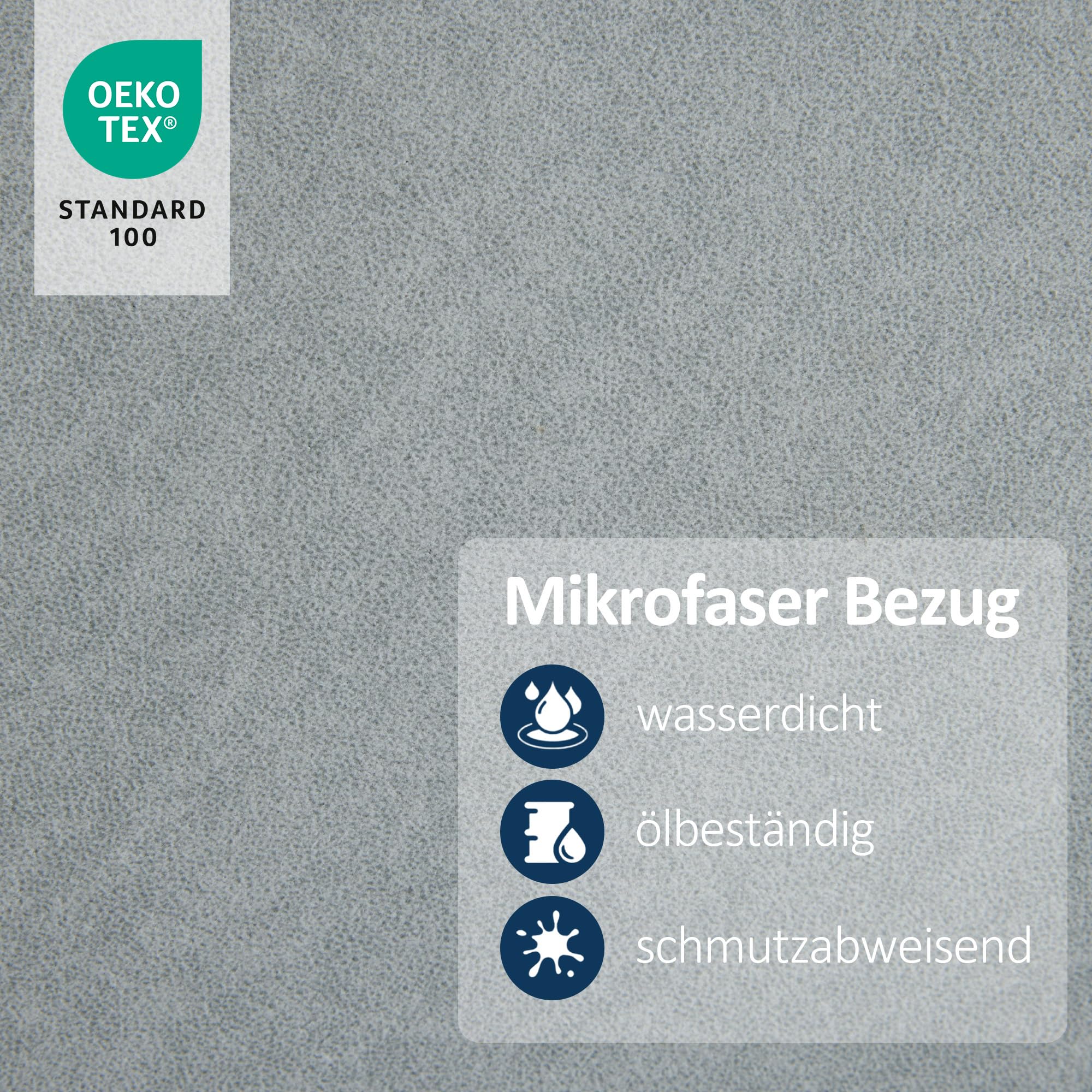M MCombo Relaxsessel mit Hocker, Drehbare Fernsehsessel mit Liegefunktion, Moderner TV-Sessel Stuhl für Wohnzimmer, mit Kissen & Seitentasche, 9066 (Hellgrau-Mikrofaser)