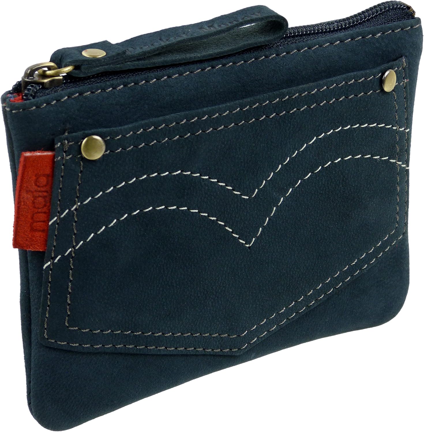 Mala Leather Big Boys' Nubuck Leather Coin Purse Onesize Blue