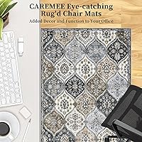 Vista 2 de Tapetes para sillas de oficina para suelo de madera dura, 48 x 60 pulgadas, tapete para silla de escritorio para suelo duro, tapete para silla