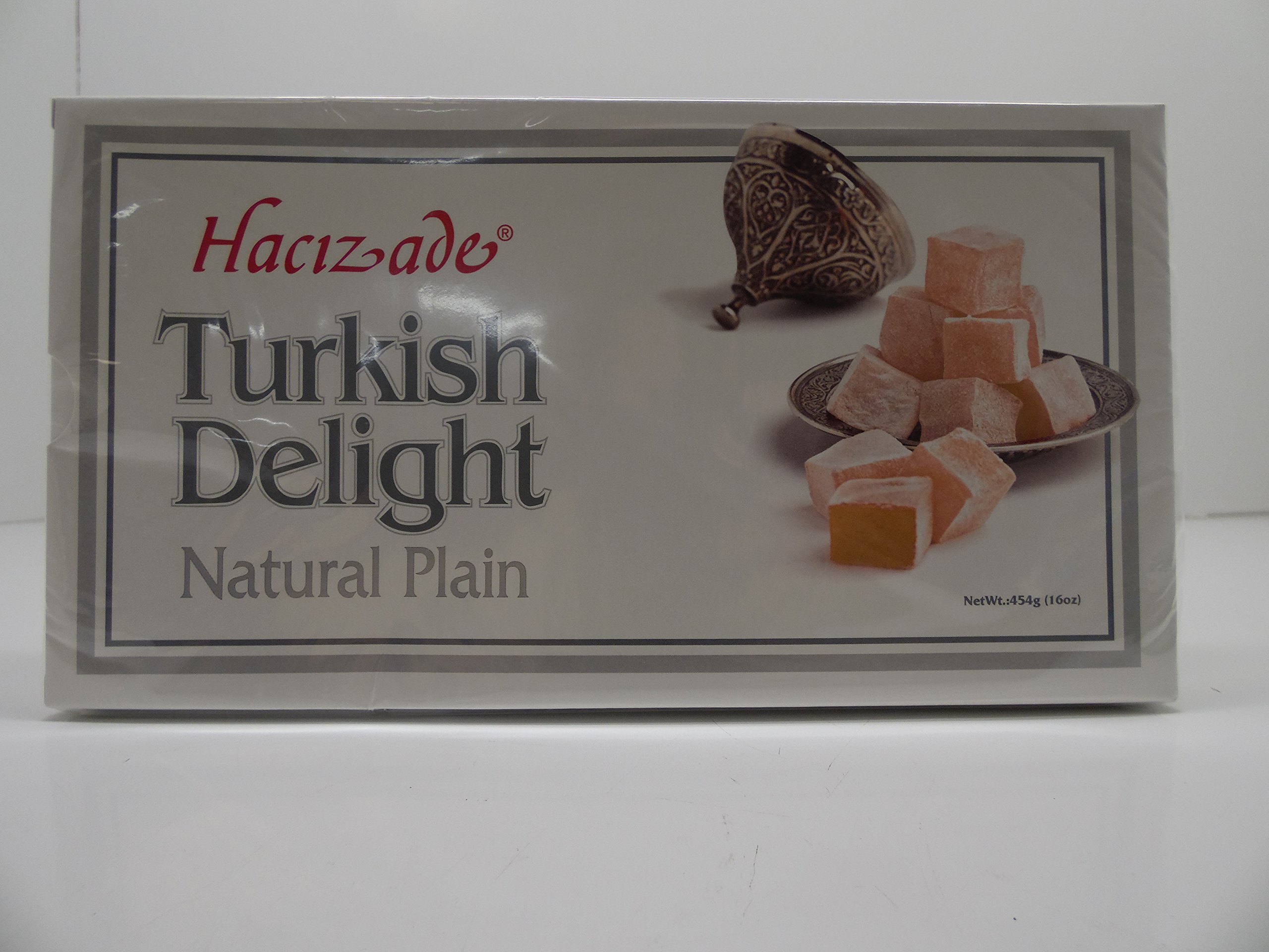 Hacizade Turkish Delight Natural Plain 16 oz, Sade Lokum