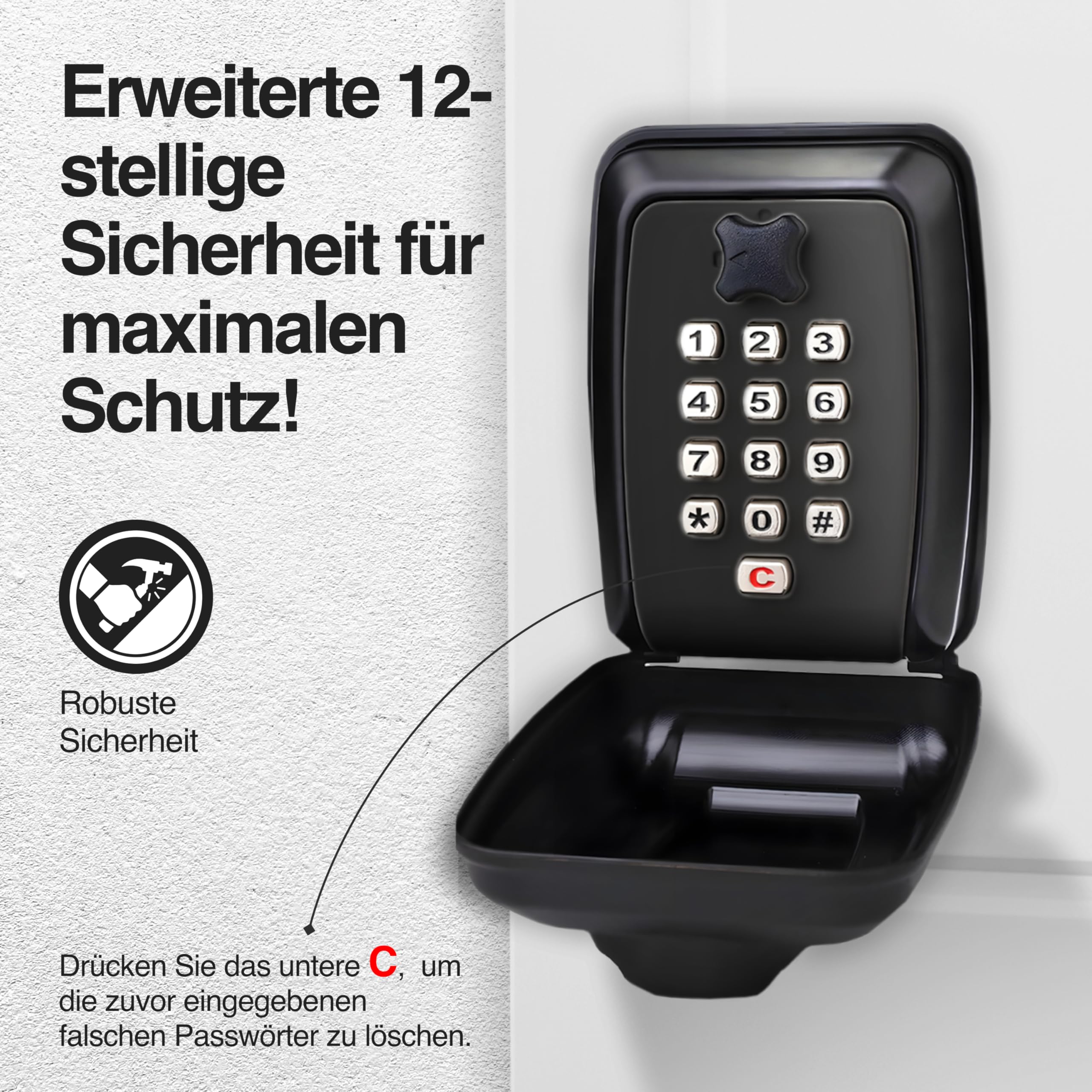 LDS Key Safe Wall Mounted Police Approved Outdoor Waterproof Key Lock ...