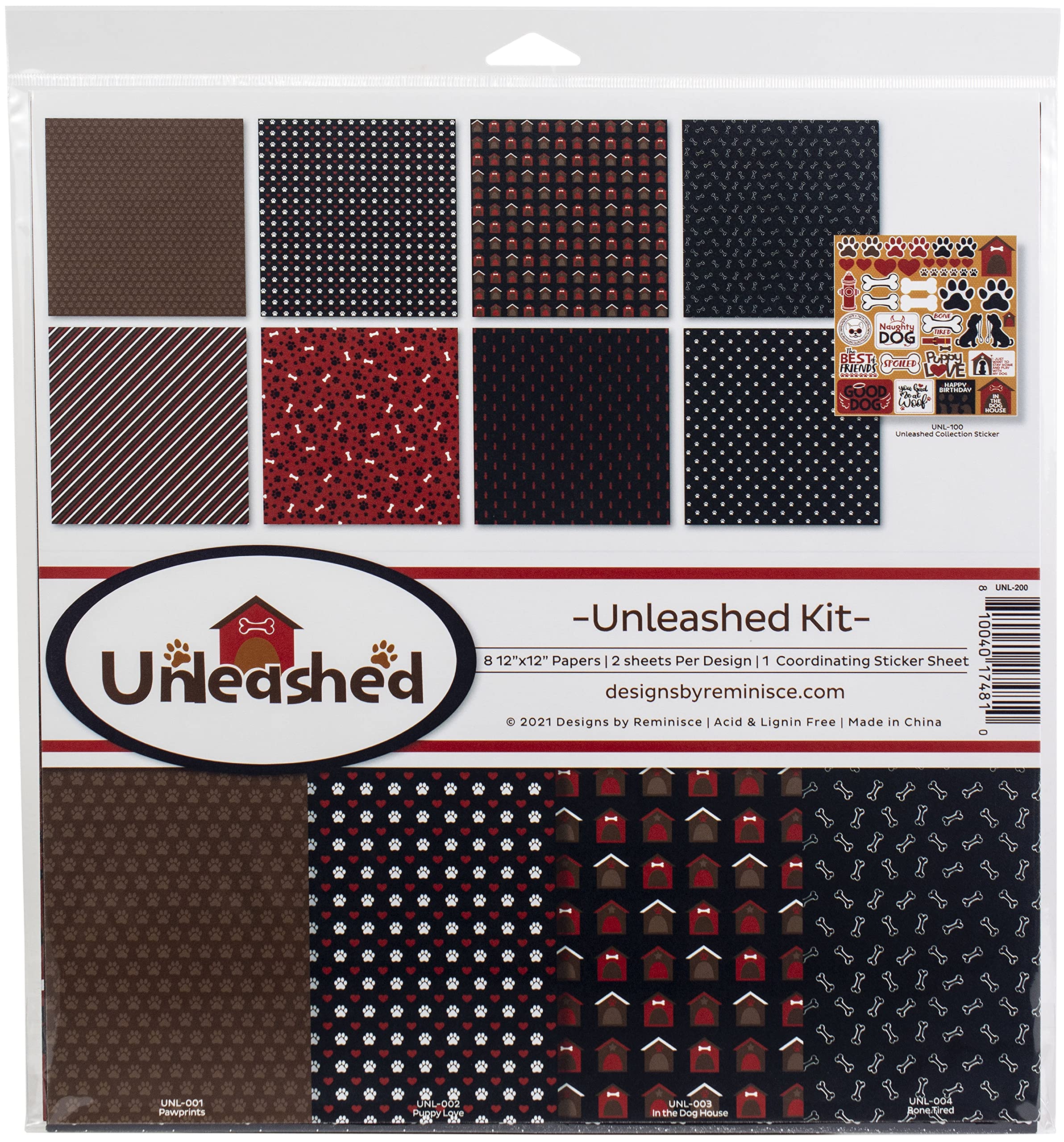 Papier scrapbooking Reminisce Collection 12"x12" Unleashed en kit - 2