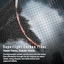 Hundred Flareon Typhoon (Unstrung) Badminton Racket with Full Cover | 5U | ≤32 lbs | Every Shot: Fast, Fluid & Controlled | Superlight Carbon Fiber | CNTRL Foam | TorsionStop System (White/Red/Blue) gallery image