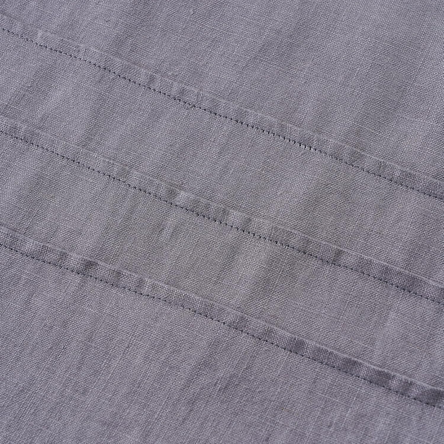 100% Pure Linen Body Pillow Cover 20" x 54" inches,Pillowcase Super Soft and Breathable,Decorative Long Pillow Case with Envelope Closure for Bed (Gray)