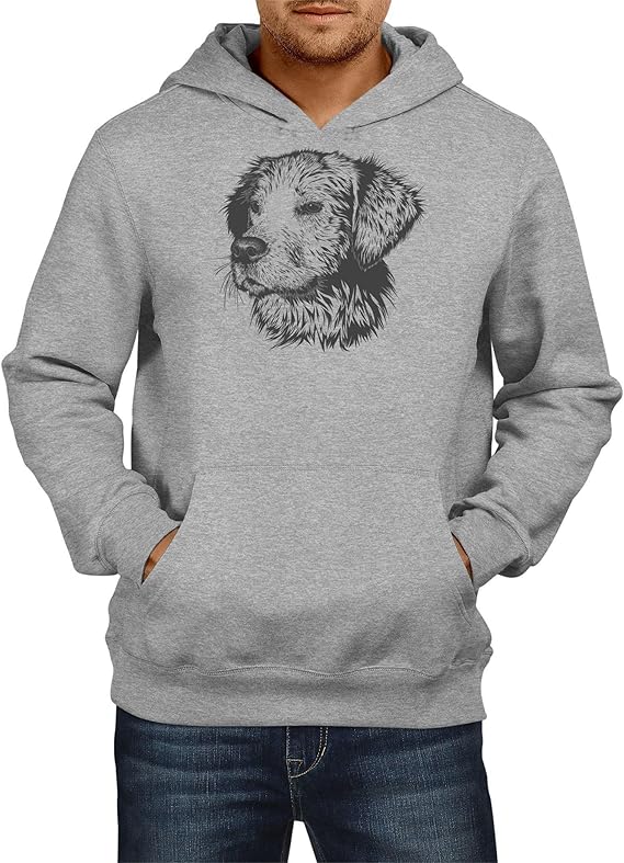 Cute stencil dog portrait Unisex Pullover Hoodie Amazon.co.uk Fashion