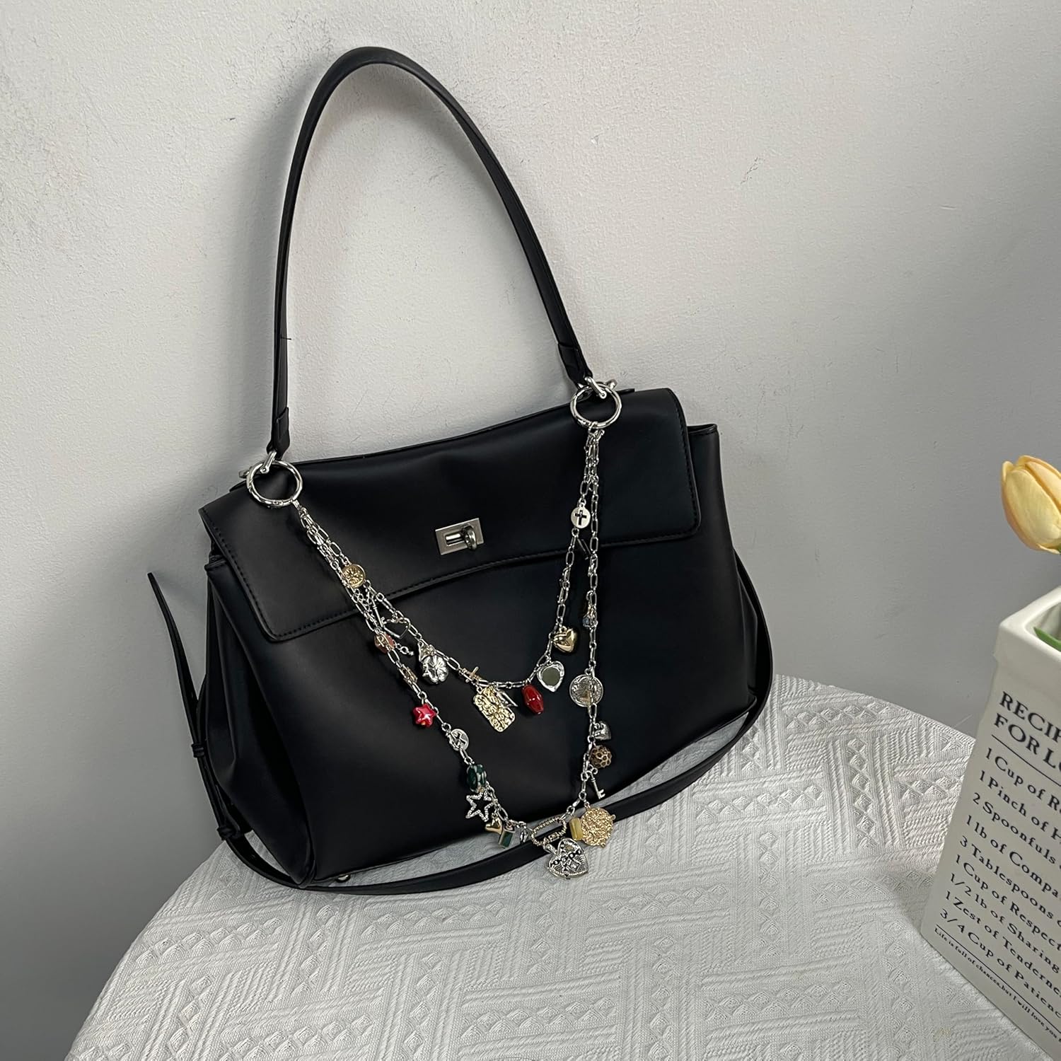 Keychain for Women, Bag Charm, Hand-Woven Key Chain, Aesthetic Keychain, Bag Accessories Charms for Handbag, Backpack(Style 112 - Image 4