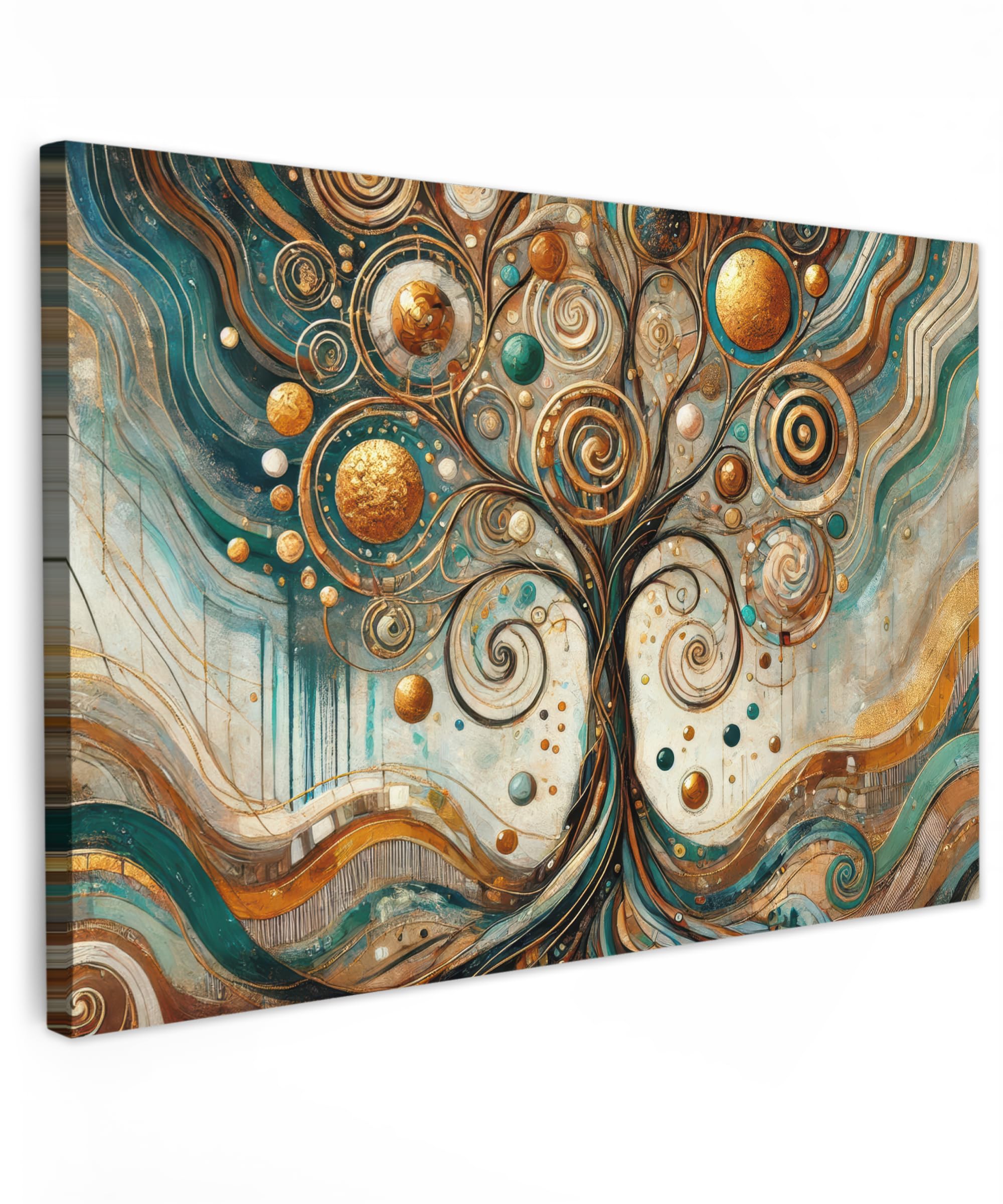 MuchoWow© Cuadros Decoracion Salon Modernos 90x60 cm para Dormitorios Cuadro Decorativos de Salon Lienzos Decorativo Pared Decoracion Dormitorio Matrimonio Abstracto - Arbol de la vida