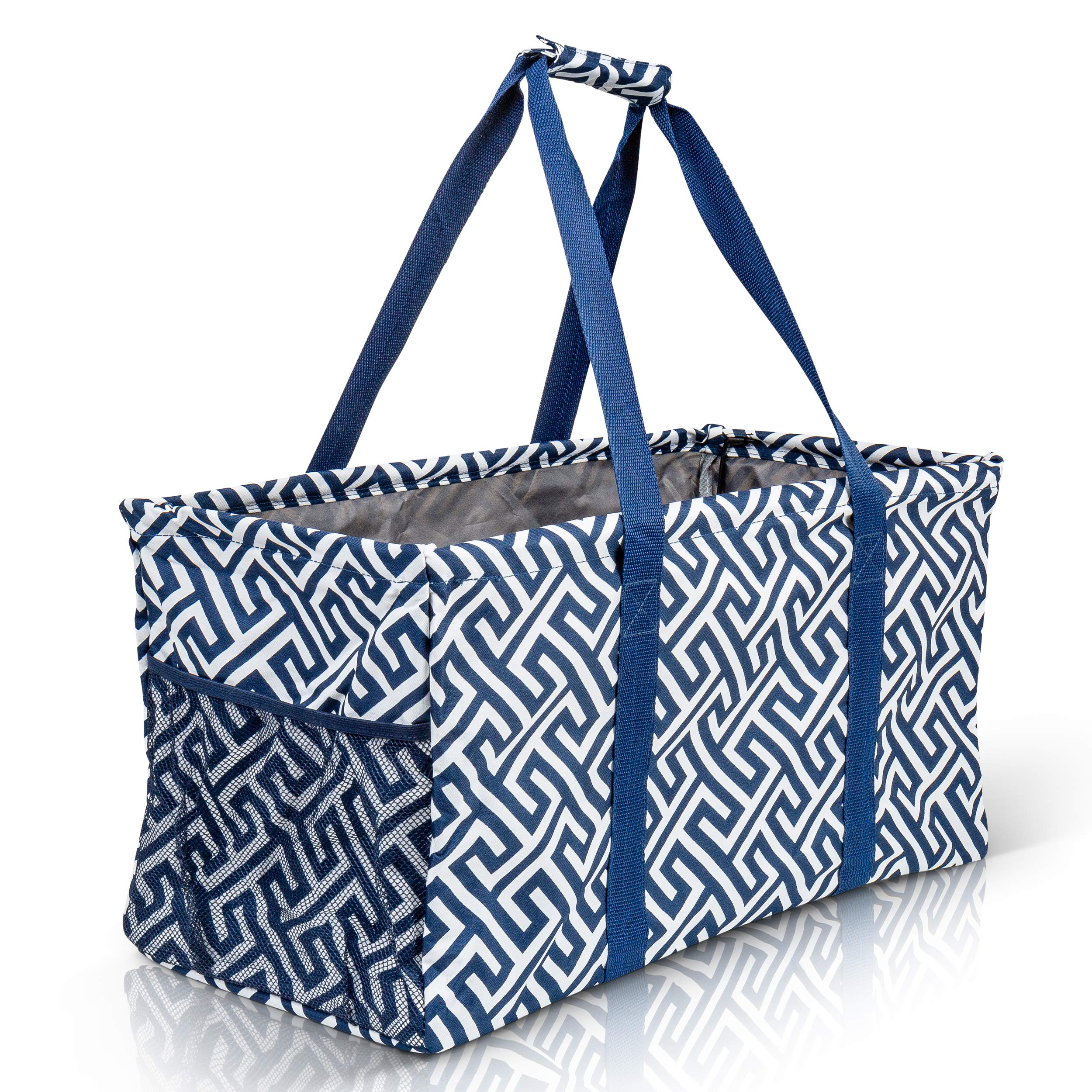 Extra Large Utility Tote Bag - Oversized Collapsible Pool Beach Canvas Basket