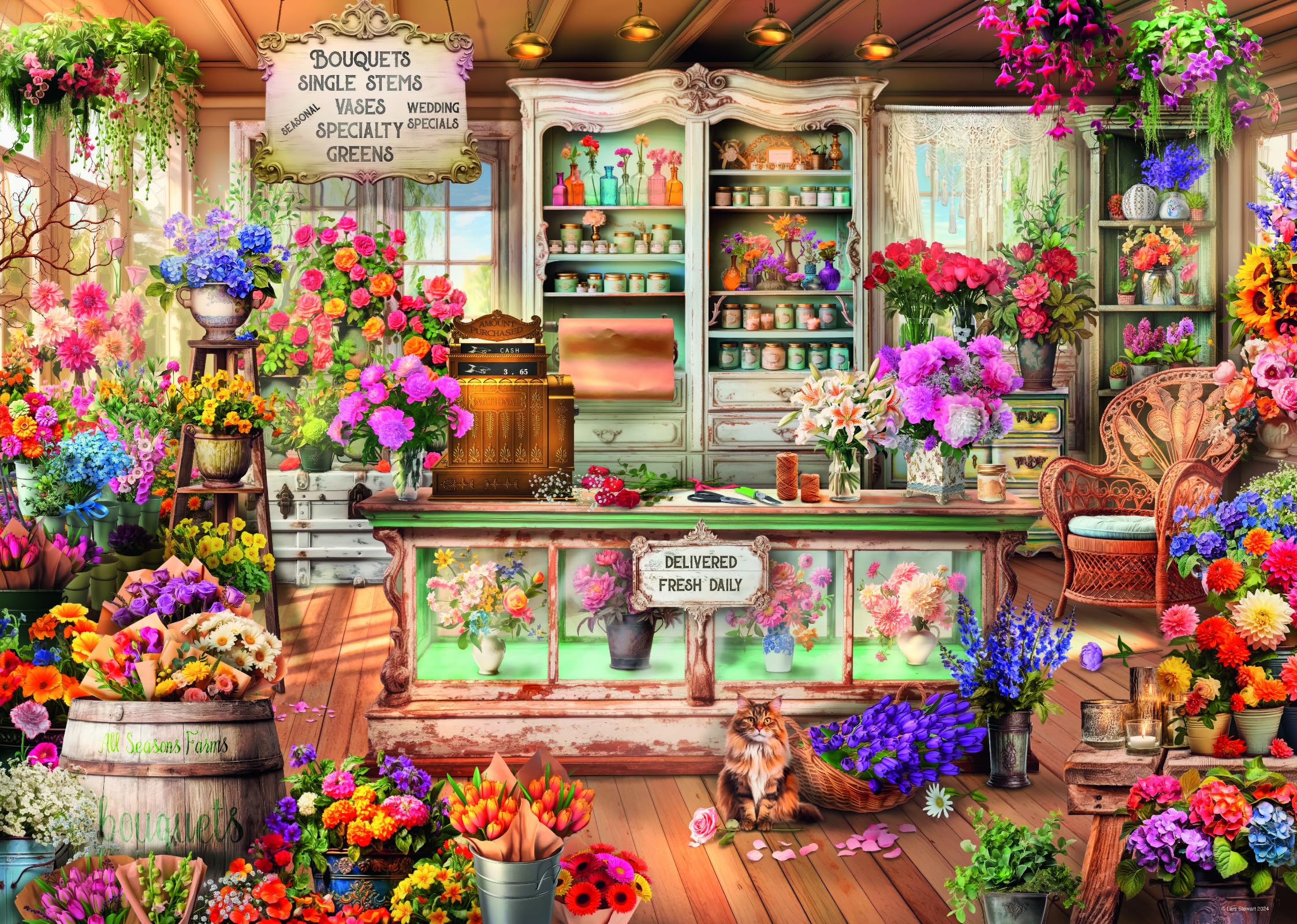 Ravensburger Adult Puzzles All Seasons Flower Shop - Ages 12+