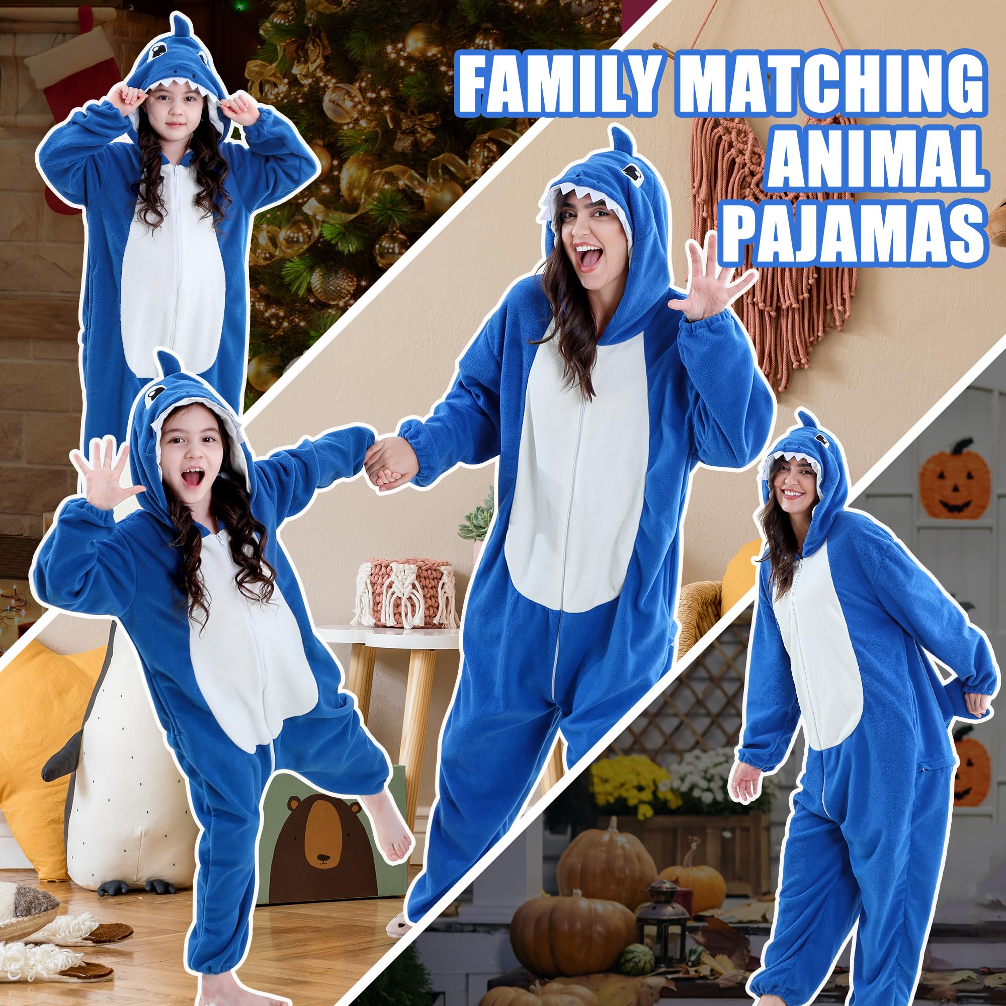 Unisex Tier Eltern Kind Kapuzen Cosplay Pyjama Ganzkörper Overall Halloween Gaming Schlafanzug Familienkostüm
