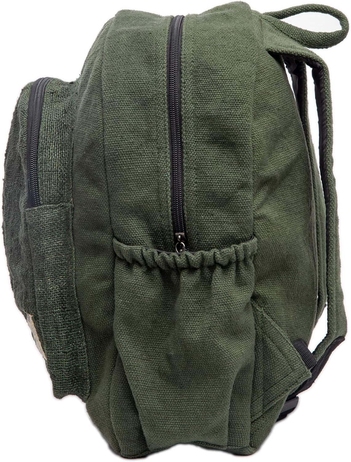 Organic Hemp Backpack Bag - Eco Friendly Durable Rustic Travel Hiking Friendly Lightweight Causal Bag by Freakmandu - Green