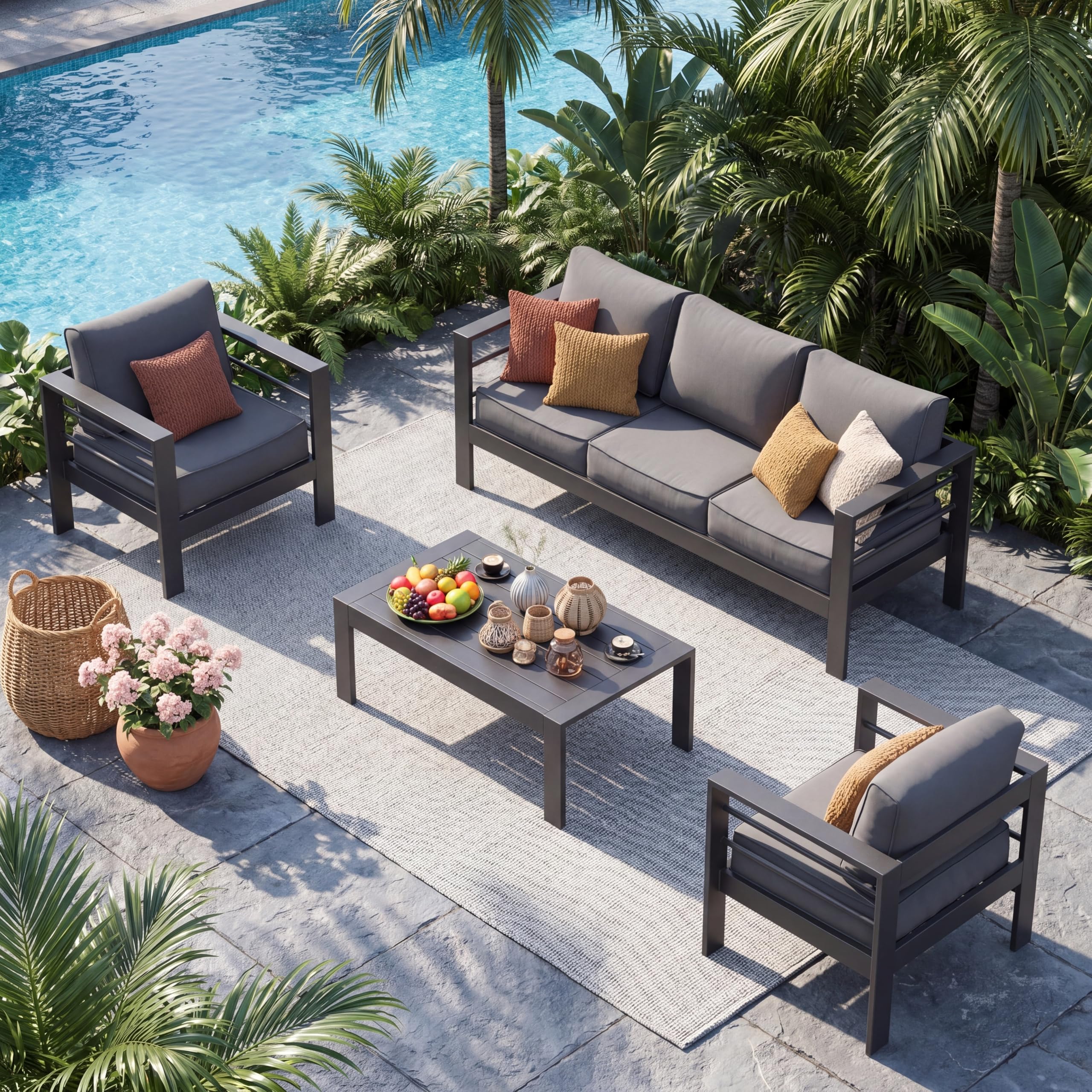 UDPATIO Aluminum Furniture Set