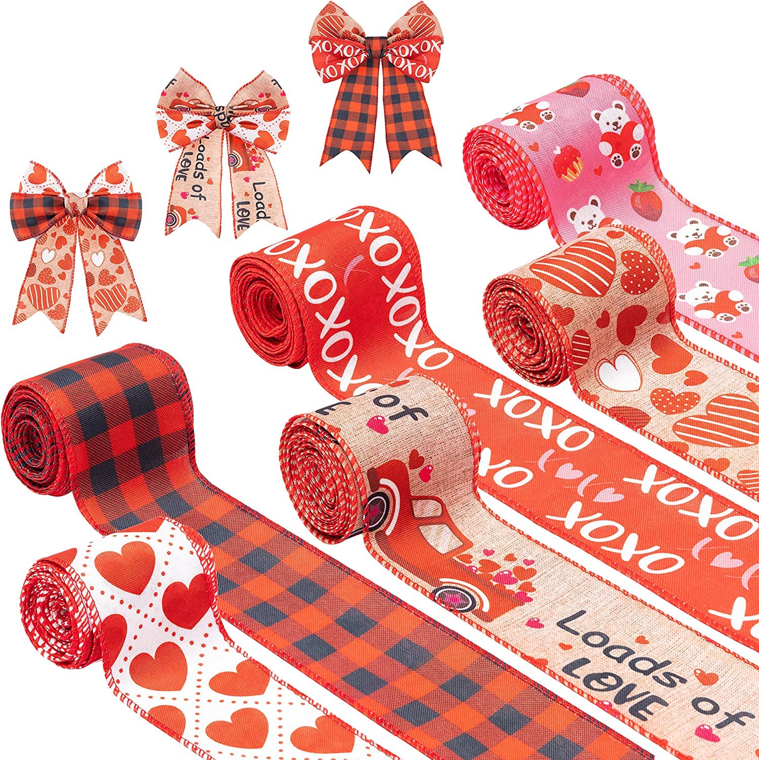 Nastro rosso per decorazioni di San Valentino, Nastri per artigianato Nastro d'amore, Nastro a cuore rosso per confezioni regalo Nastro di San Valentino  15