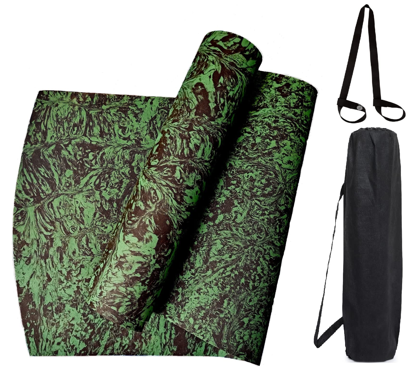 EFFINGO Army Green & Black Combination Yoga Mat with/Non slip yoga Mat surface Sticky Yoga Mat (Army Green & Black) (B09Q1KBVVH) Amazon Price History, Amazon Price Tracker