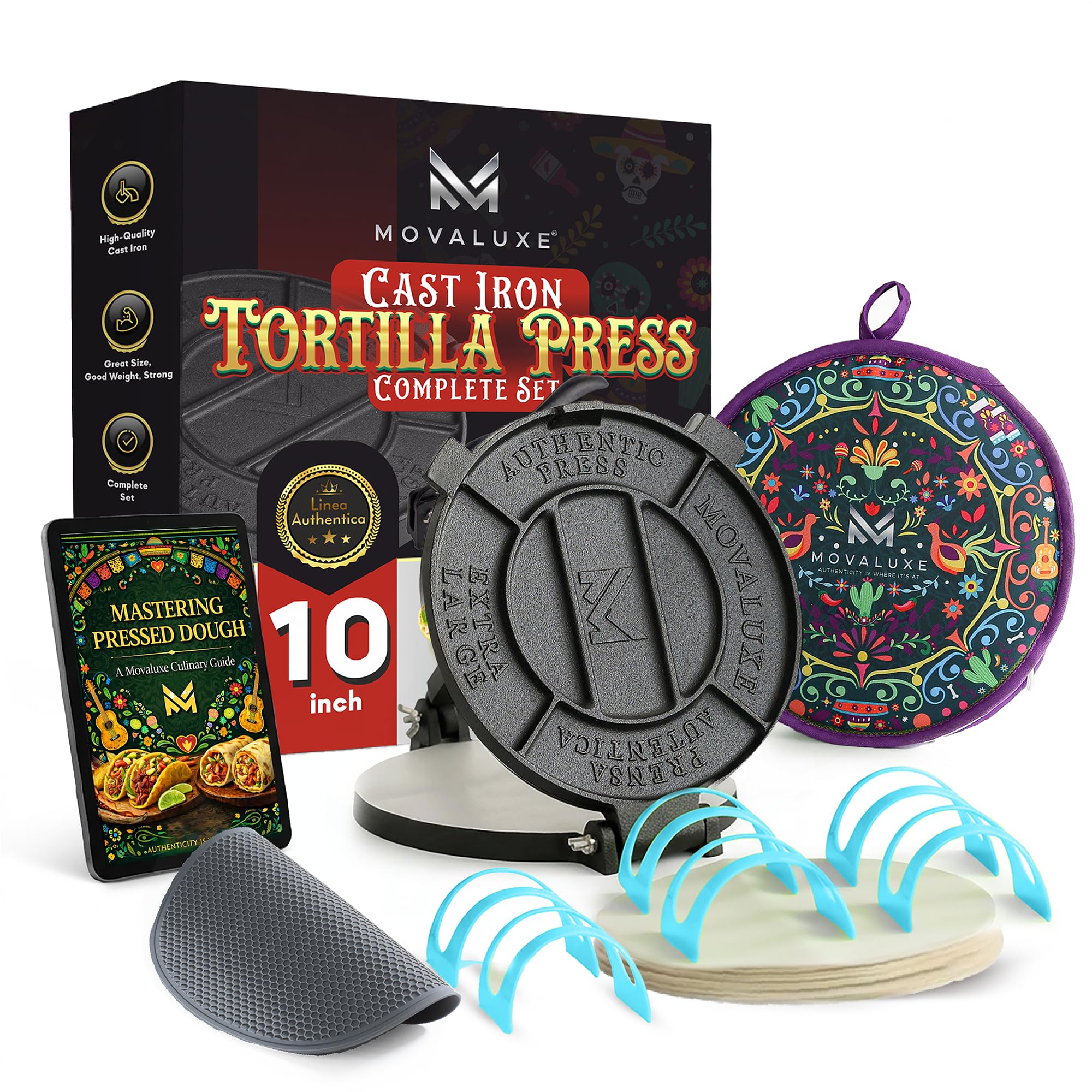 Movaluxe Tortilla Press Kit