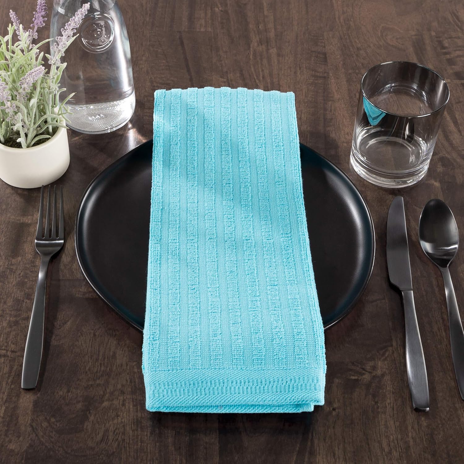 Bedford Home Towel Set Kitchen Dish Cloth, Set of 8, Mult-Color