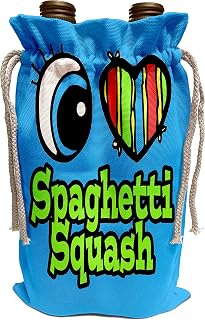 Wine Bag - Bright Eye Heart I Love Spaghetti Squash Eye Heart I Love Designs