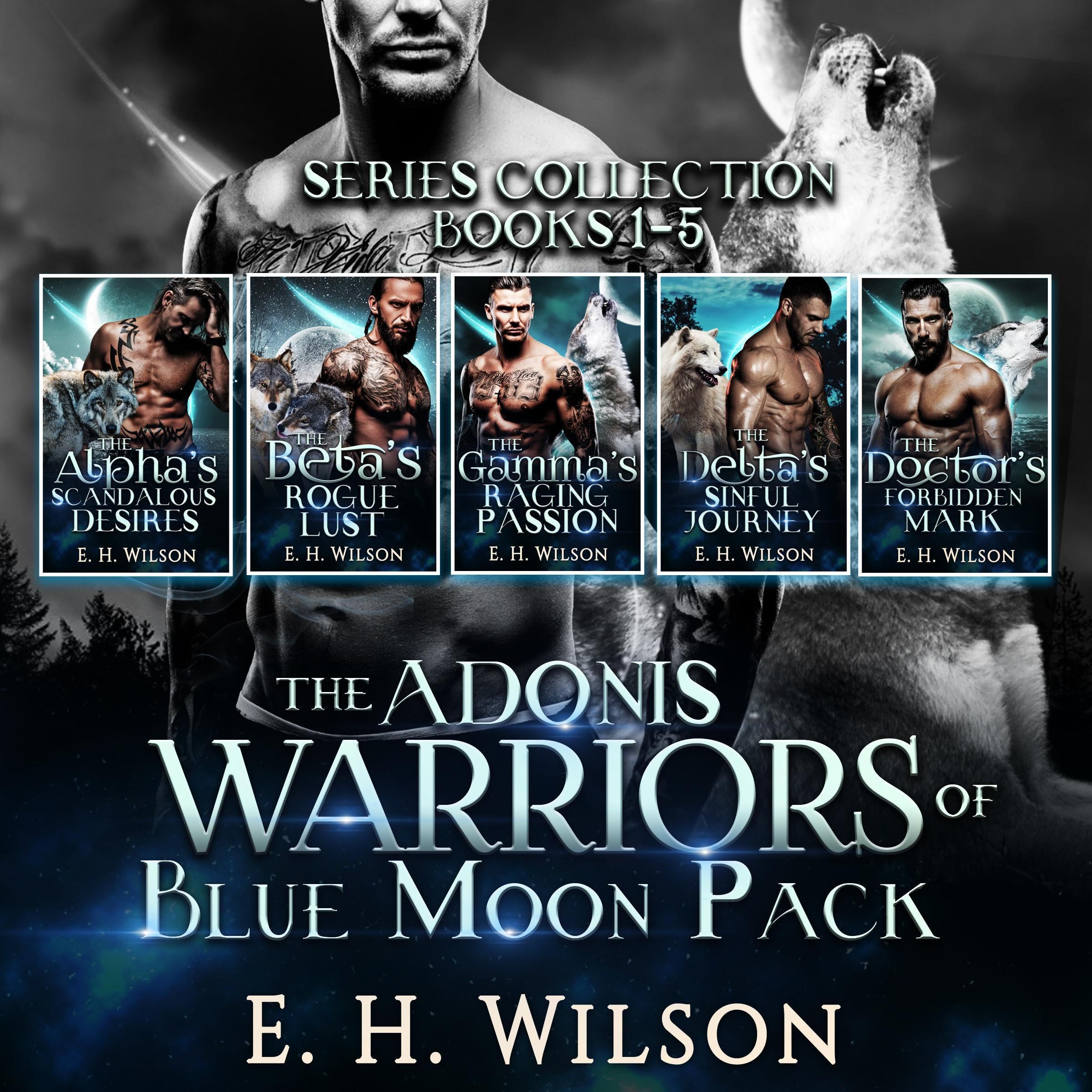 The Adonis Warriors of the Blue Moon Pack Series Collection: Books 1-5