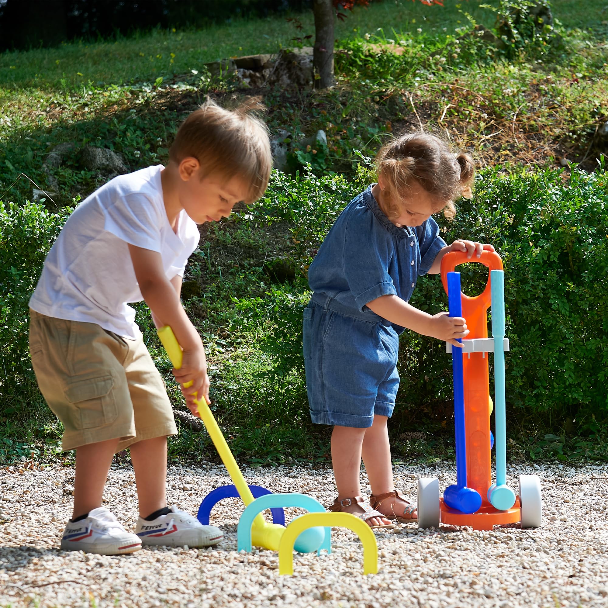 Jouets Ecoiffier -745 - Chariot de croquet – Jeu de plein air pour enfants – Dès 18 mois – Fabriqué en France