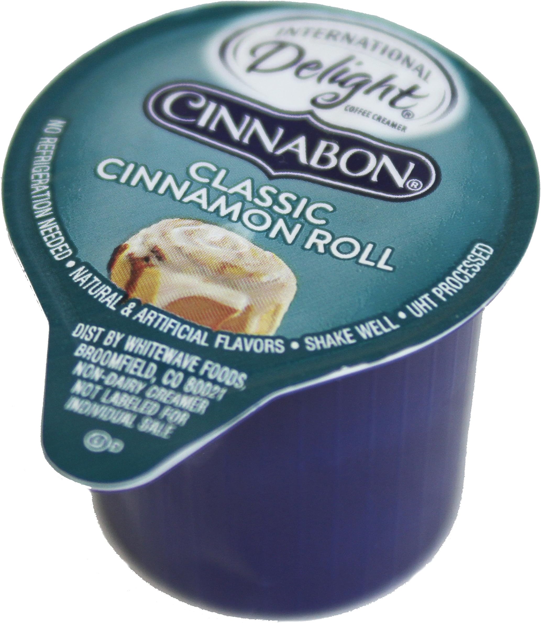 Delight Cinnabon Classic Cinnamon Roll Coffee Creamer Singles (7/16 Fl Oz Each), 50 Count Bulk Package