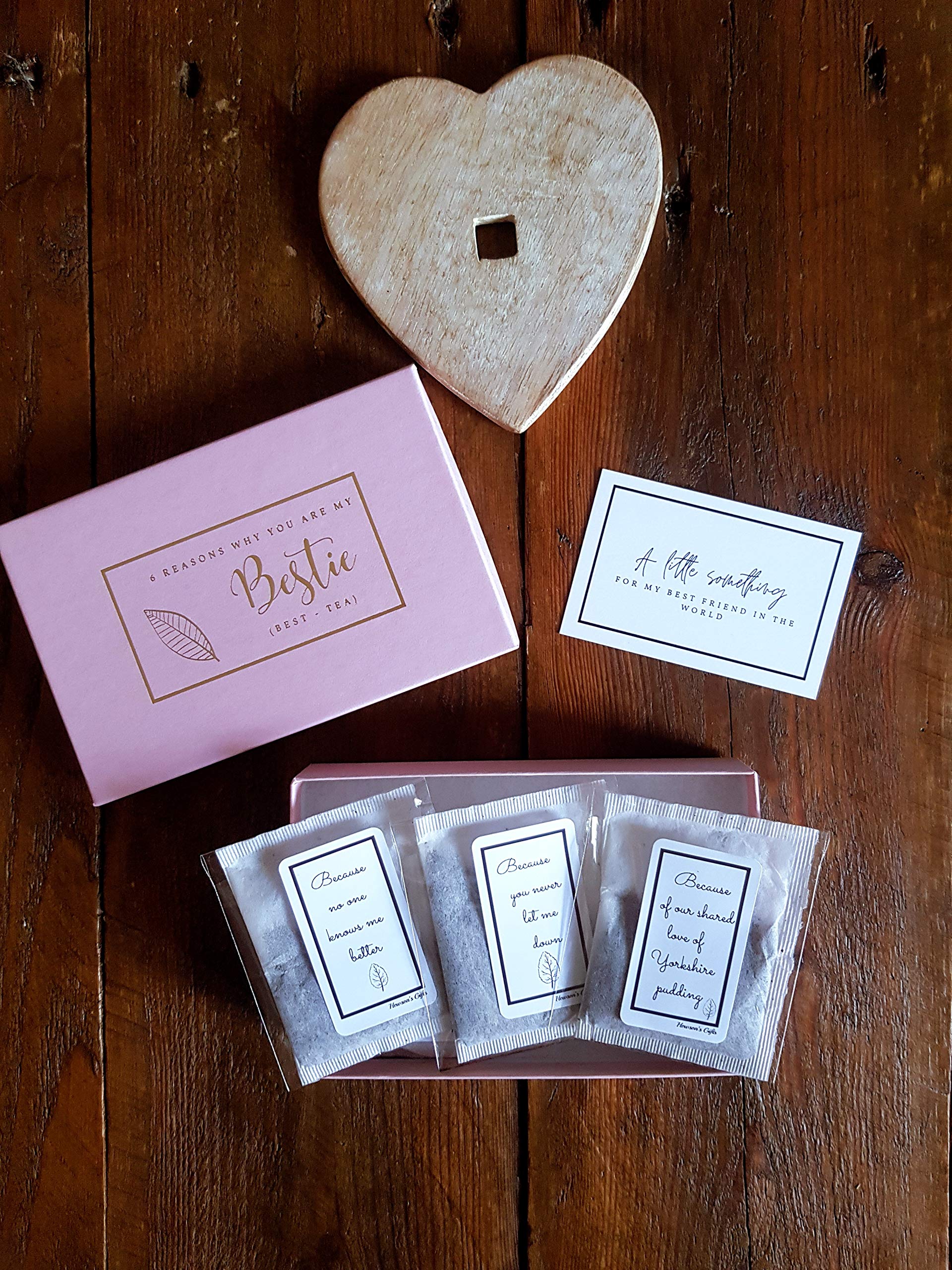 '6 Reasons Why You are My Bestie' Personalised Gift for Best Friend - 6 Reasons Why You are My Bestie (Best Tea). Gift for Your Best Friend on Their Birthday, Christmas or just Because.