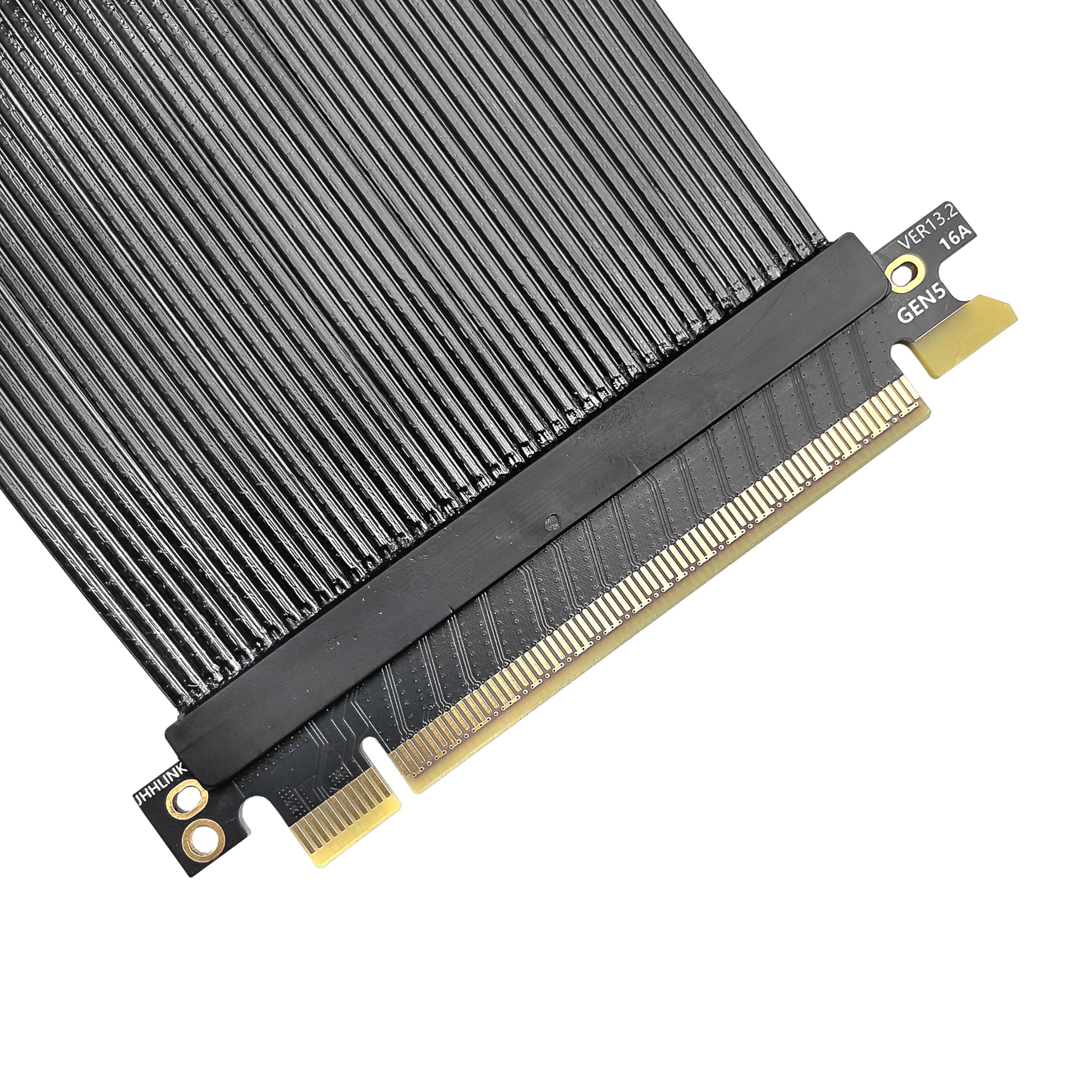 JMT Câble d'extension PCIe 5.0 X16 64 Go/s à angle droit pour carte graphique GEN5 haute vitesse 16AB5 pour boîtier de bureau ATX (15 cm)