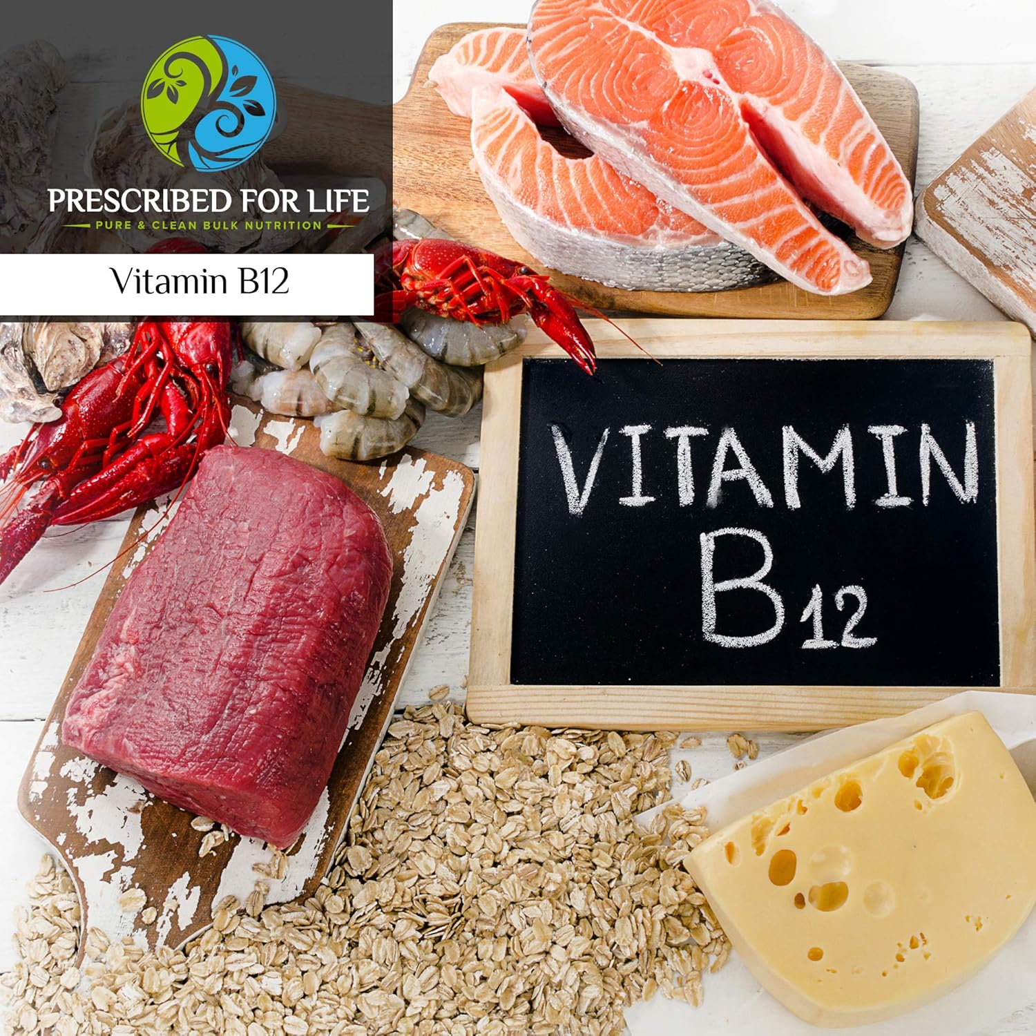 Prescribed For Life MethylCobalamin Powder | Natural Vitamin B-12 Pure Powder 1,000,000 IU per Gram | Gluten Free, Vegan, Non-GMO Vitamin B12 Cobalamin, 1 oz (28.35 g)