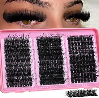 Extensiones de pestañas gruesas en racimo de ...