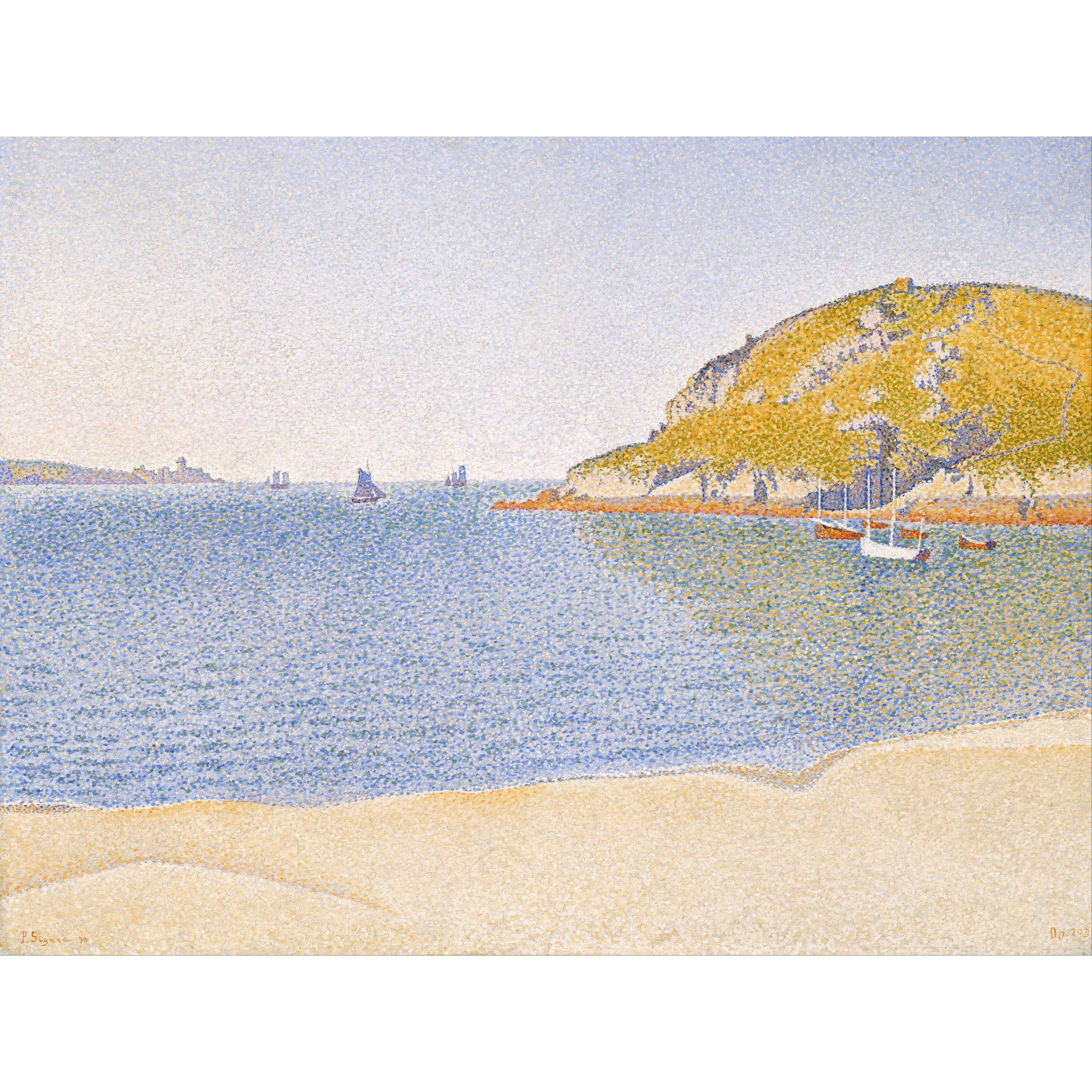 Paul Signac Port Of Saint Cast Large Wall Art Print Canvas Premium Poster Mural