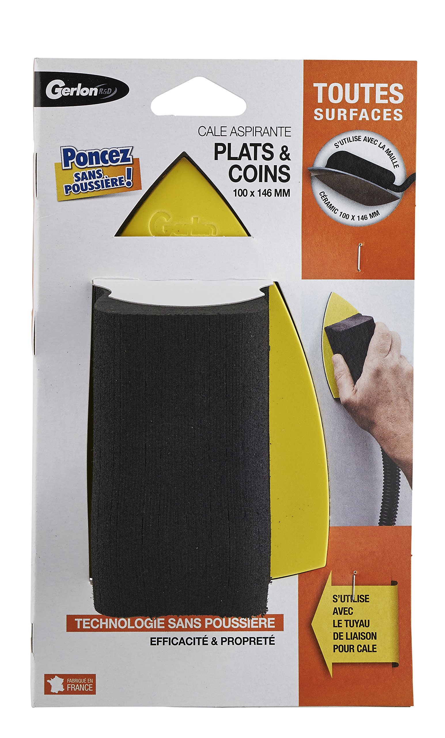 Gerlon - Cale à poncer aspirante Forme Fer 100 * 146Mm